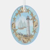 Biloxi Lighthouse Ornament Aus Glas (Vorderseite links)