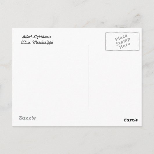 Biloxi Lighthouse Postkarte (Rückseite)