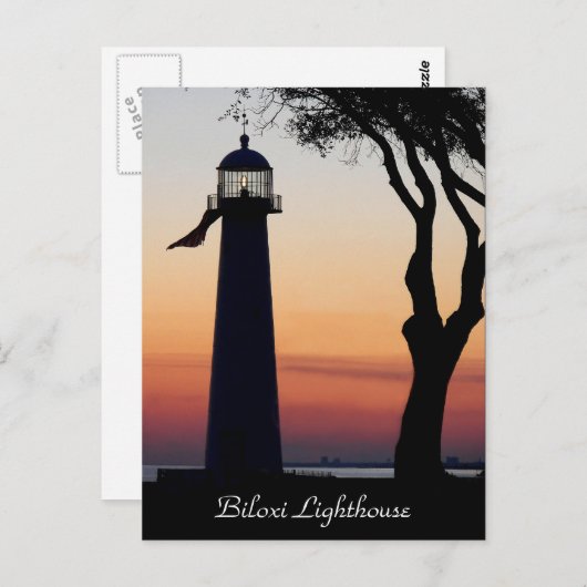Biloxi Lighthouse Postkarte (Vorne/Hinten)