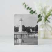 Biloxi Lighthouse Vintages Foto Postkarte (Stehend Vorderseite)