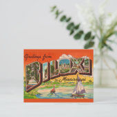 Biloxi Miss Greetings Vintage Postcard Postkarte (Stehend Vorderseite)