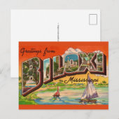 Biloxi Miss Greetings Vintage Postcard Postkarte (Vorne/Hinten)