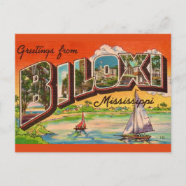 Biloxi Miss Greetings Vintage Postcard Postkarte