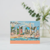 Biloxi Miss Vintage Postkarte (Stehend Vorderseite)