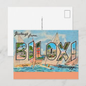 Biloxi Miss Vintage Postkarte (Vorne/Hinten)