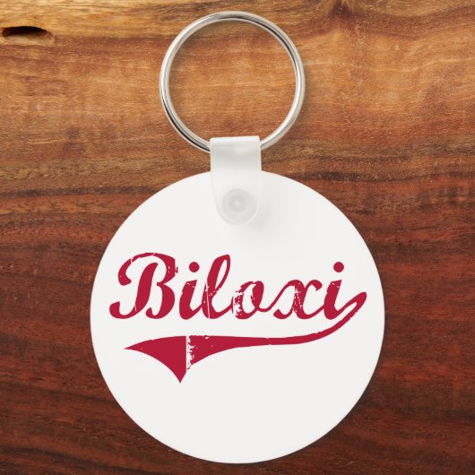 Biloxi Mississippi Classic Design Schlüsselanhänger (Vorderseite)