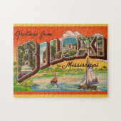Biloxi Mississippi Grüße Postkarte Puzzle (Horizontal)