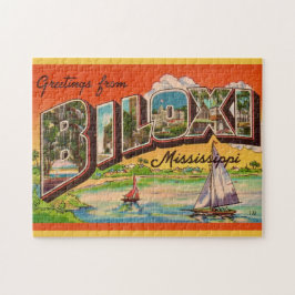 Biloxi Mississippi Grüße Postkarte Puzzle