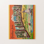 Biloxi Mississippi Grüße Postkarte Puzzle (Vertikal)