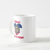 Biloxi Mississippi Herzerflag Kaffeetasse (Vorderseite Links)