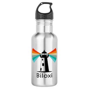 Biloxi Mississippi Leuchtturm Regenbogen Edelstahlflasche