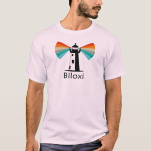 Biloxi Mississippi Leuchtturm Regenbogen T-Shirt