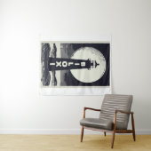 Biloxi Mississippi Lighthouse Moon Wandteppich (Beispiel (Horizontal))