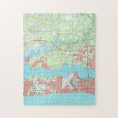 Biloxi Mississippi Map (1992) Puzzle (Vertikal)
