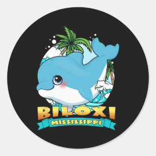 Biloxi Mississippi Niedlich Ba Runder Aufkleber