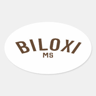 Biloxi, Mississippi Ovaler Aufkleber