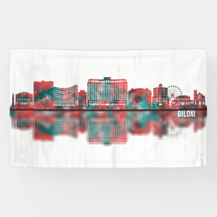 Biloxi Mississippi Skyline Banner