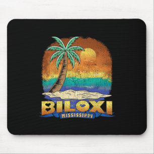 Biloxi Mississippi Vintage Souvenir mit Abnutzungs Mousepad