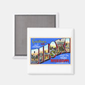 Biloxi Mississippi Vintager Großbuchstabe Postkart Magnet (Vorderseite/Rückseite)