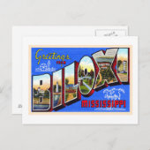 Biloxi Mississippi Vintager Großbuchstabe Postkart Postkarte (Vorne/Hinten)