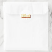 Biloxi Retro Vintager Text Runder Aufkleber (Tasche)