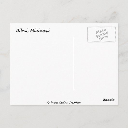 Biloxi Sunset Postkarte (Rückseite)
