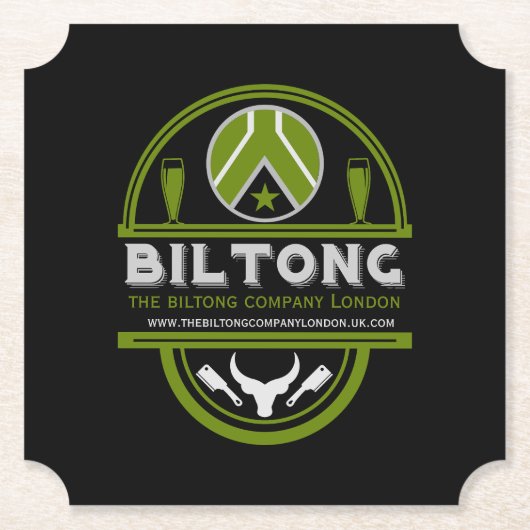 Biltong-Hersteller und -Verkäufer Untersetzer (Vorderseite)