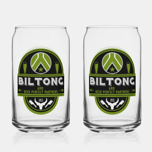 Biltong und Bier Dosenglas (Vorderseite)