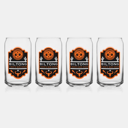 Biltong und Bier Dosenglas (Vorderseite)