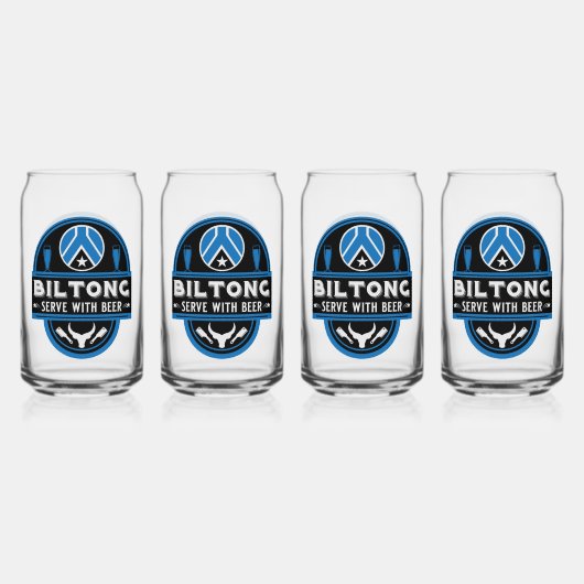 Biltong und Bier Dosenglas (Vorderseite)