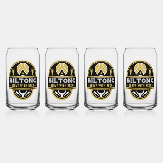 Biltong und Bier Dosenglas (Vorderseite)