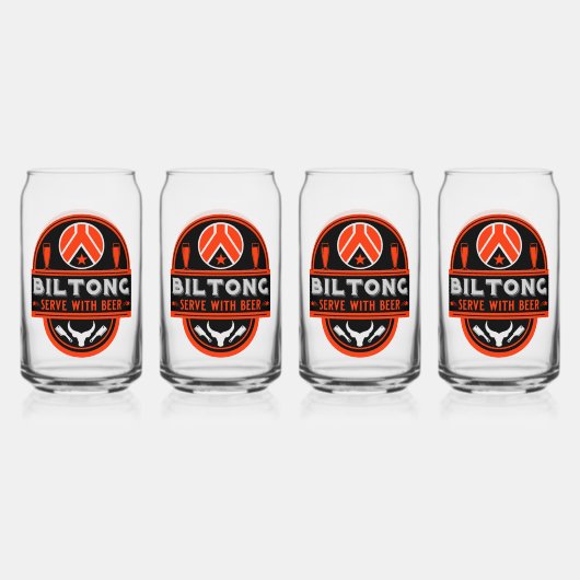 Biltong und Bier Dosenglas (Vorderseite)