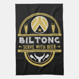 Biltong und Bier Geschirrtuch