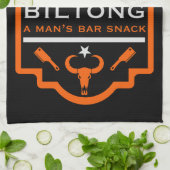 Biltong und Bier Geschirrtuch (Gefaltet)