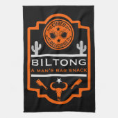 Biltong und Bier Geschirrtuch (Vertikal)