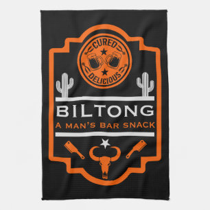 Biltong und Bier Geschirrtuch