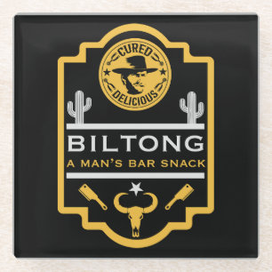 Biltong und Bier Glasuntersetzer