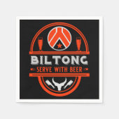 Biltong und Bier Serviette (Vorderseite)