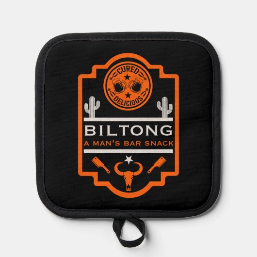 Biltong und Bier Topflappen (Vorderseite)