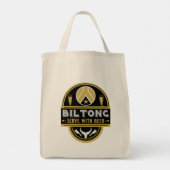 Biltong und Bier Tragetasche (Rückseite)