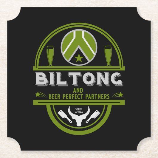 Biltong und Bier Untersetzer (Vorderseite)