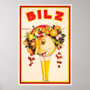 Bilz Tropical Fruit Soda Vintage-Werbung Poster