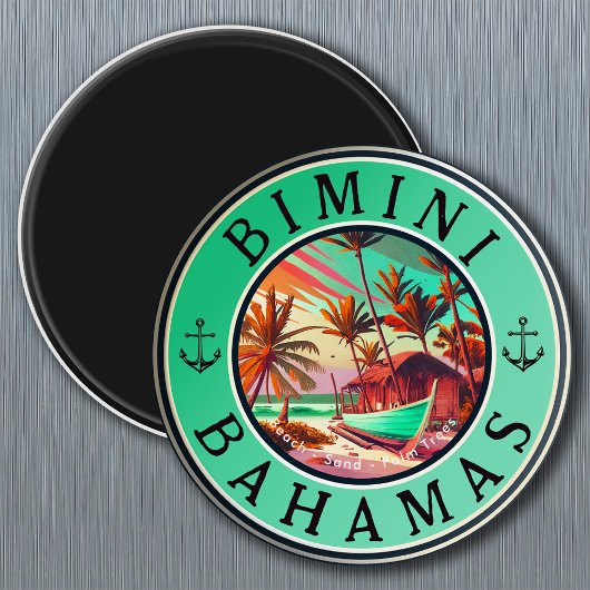 Bimini Bahamas Anker Angeln Vintages Fischerboot Magnet