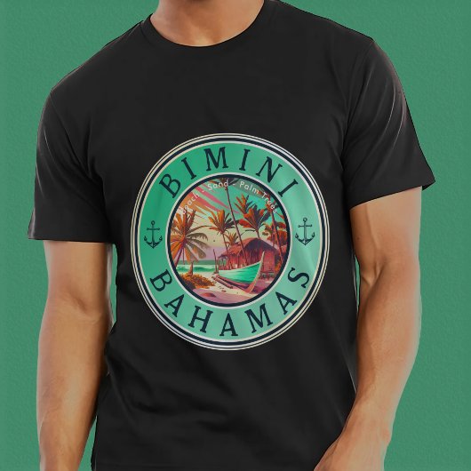 Bimini Bahamas Anker Angeln Vintages Fischerboot T-Shirt