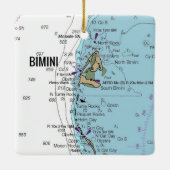 Bimini Bahamas Chart Keramikornament (Rückseite)