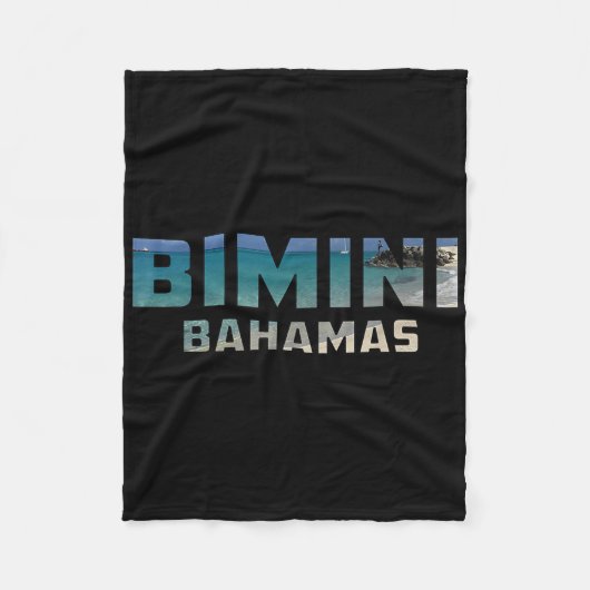 Bimini Bahamas Tropical Island Beach Fleecedecke (Vorderseite)