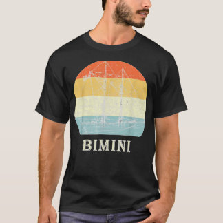 Bimini Bahamas Vintag Retro Sailboat Urlaub T-Shirt