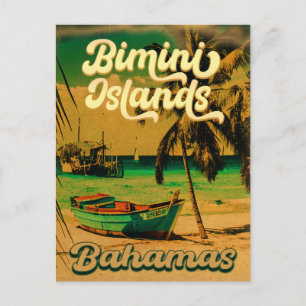 Bimini-Inseln Bahamas 60er Retro Vintag Souvenirs Postkarte