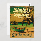 Bimini-Inseln Bahamas 60er Retro Vintag Souvenirs Postkarte (Vorne/Hinten)