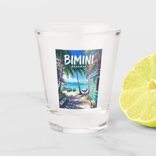 Bimini-Inseln Bahamas Schnapsglas (Vorderseite)